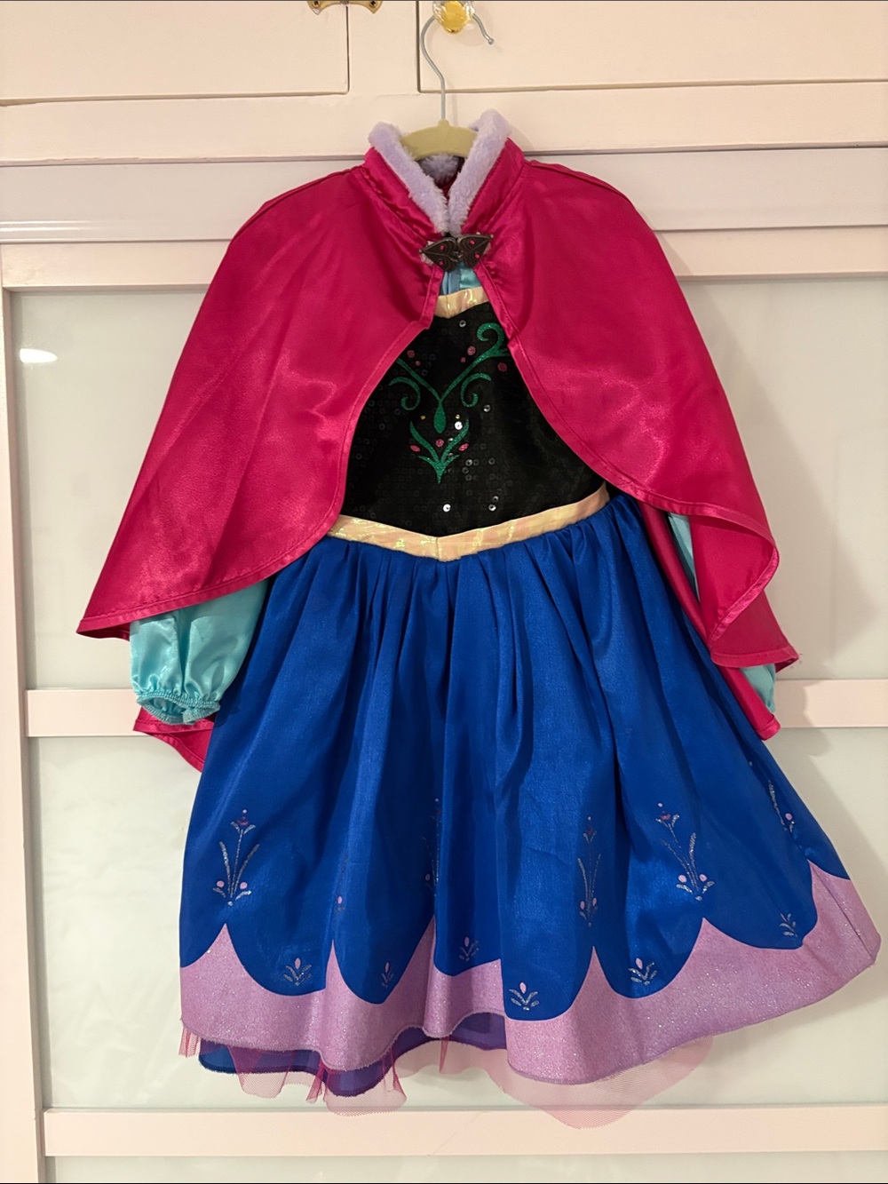 Disney Pink Cape with Blue and Black Princess Dress